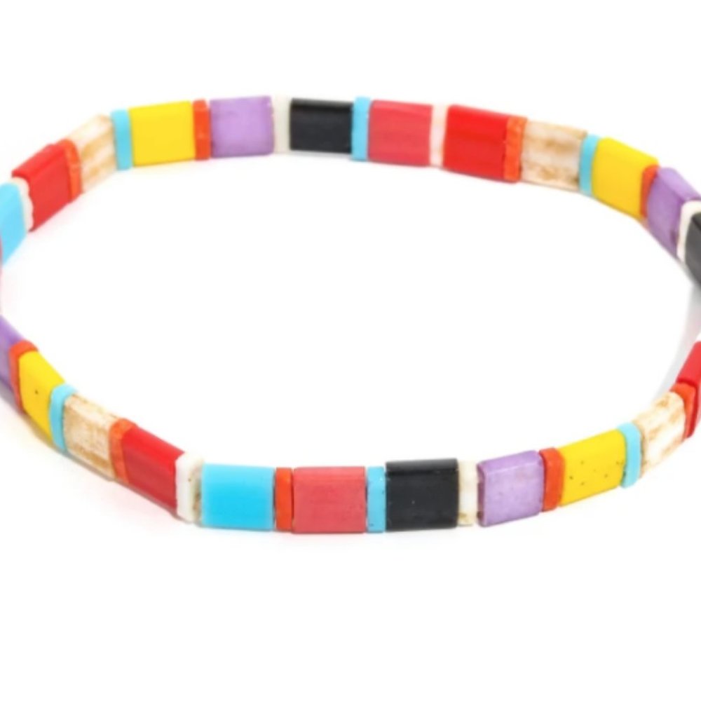Beaded Multi Color Bracelets Stackable - Picture 2 of 3
